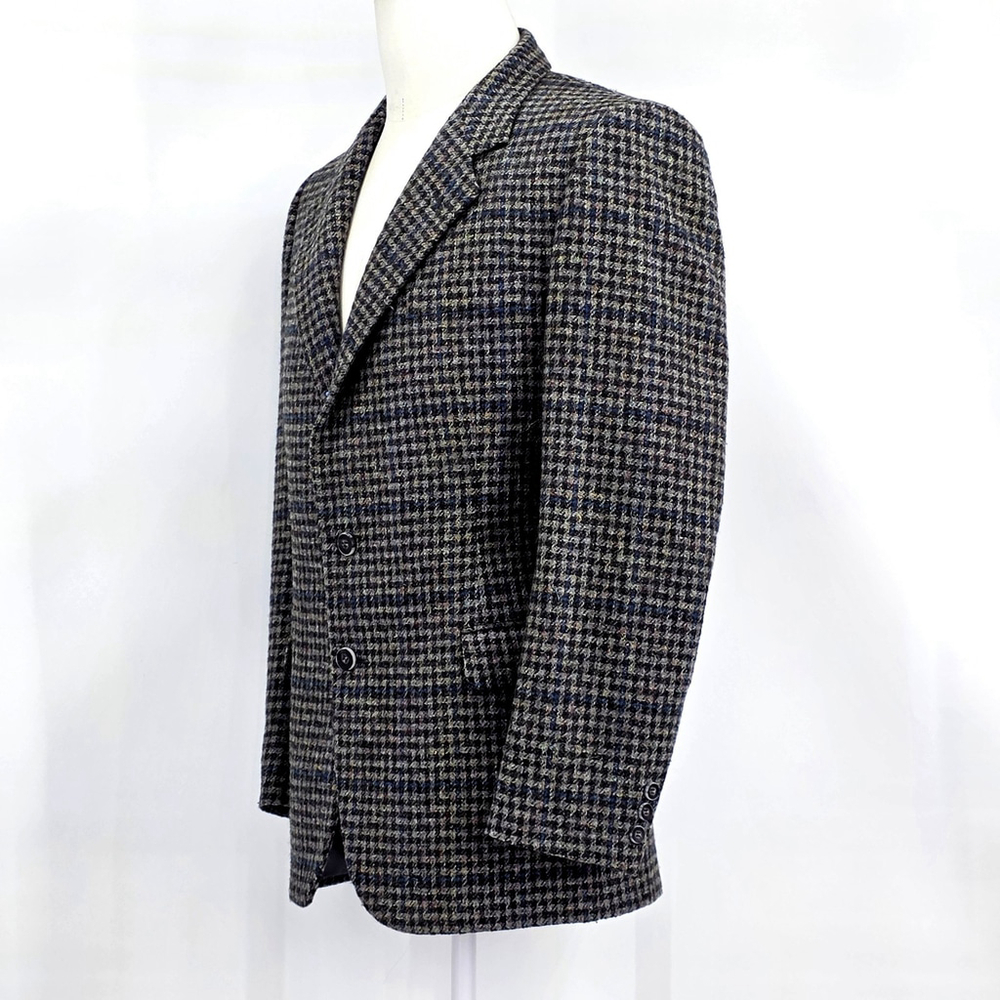 Quiet Luxury Dominic d’bruzzi Grodins Tweed Blazer Men’s M Blue Check - Picture 3 of 16
